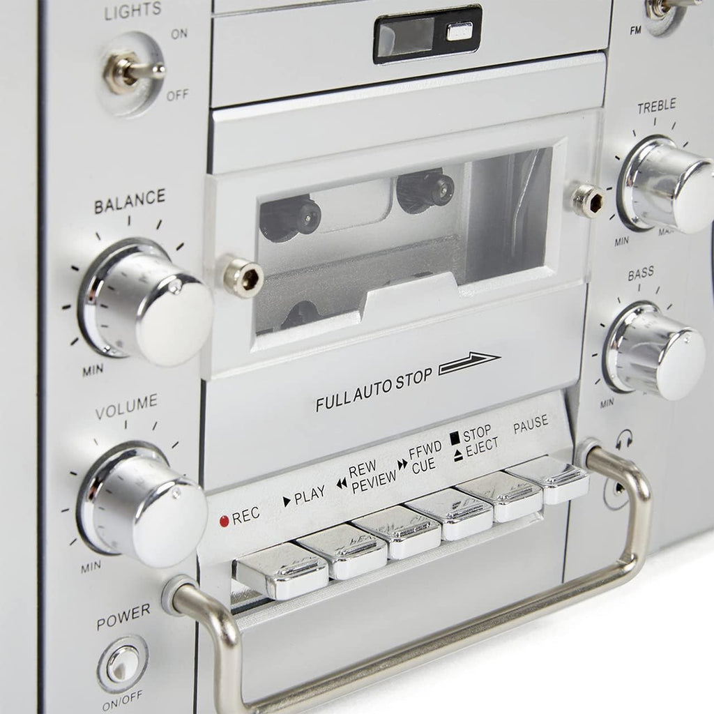 Portable Boombox with CD Player, Cassette Player, FM Radio, Bluetooth L800133