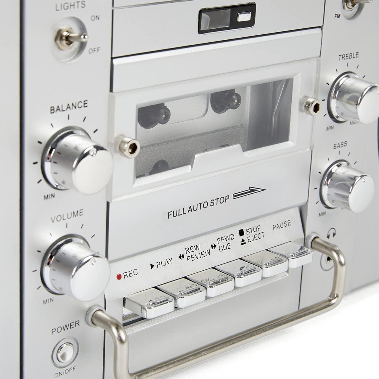 Portable Boombox with CD Player, Cassette Player, FM Radio, Bluetooth L800133