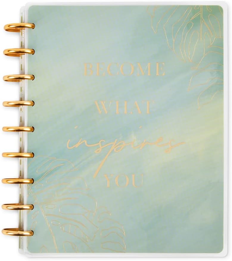 The Happy Planner Daily 18 Month Planner – July 2022 – December 2023 – Daily, Weekly & Monthly Disc-Bound Pages – Horizontal Layout - Sage Theme – Classic Planner 7” x 9 ¼ “