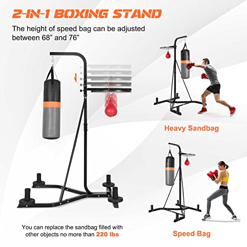 Freestanding Punching Bag with Adjustable Speed Ball for Adult Boxing Training L281846