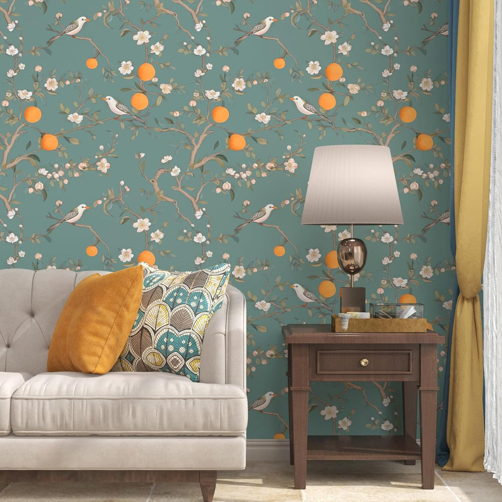 Botanical Peel and Stick Wallpaper, Waterproof Removable, 17.5" x 118" F276058