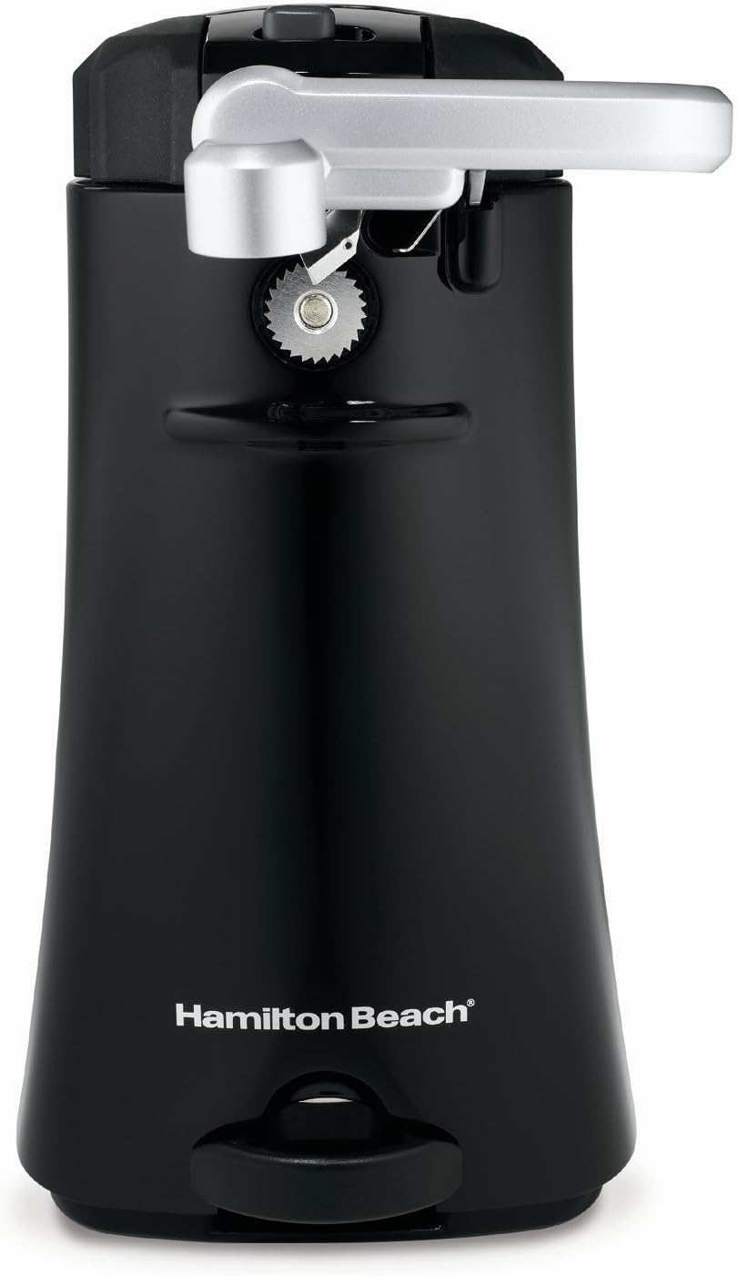 Hamilton Beach OpenStation Electric Automatic Can Opener for Kitchen with Multi-Tool and Jar Lid Remover, Auto Shutoff, Cord Storage, and Sure Cut Technology, Black (76389)