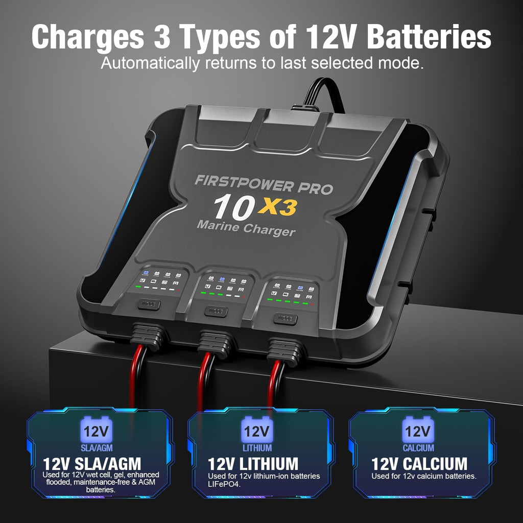 Marine Battery Charger 30A, 12V Waterproof Onboard Charger G29080