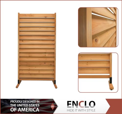 Outdoor Privacy Fence Screen No-Dig Kit 38" W x 42" H, Cedar (2 Panels) Q788