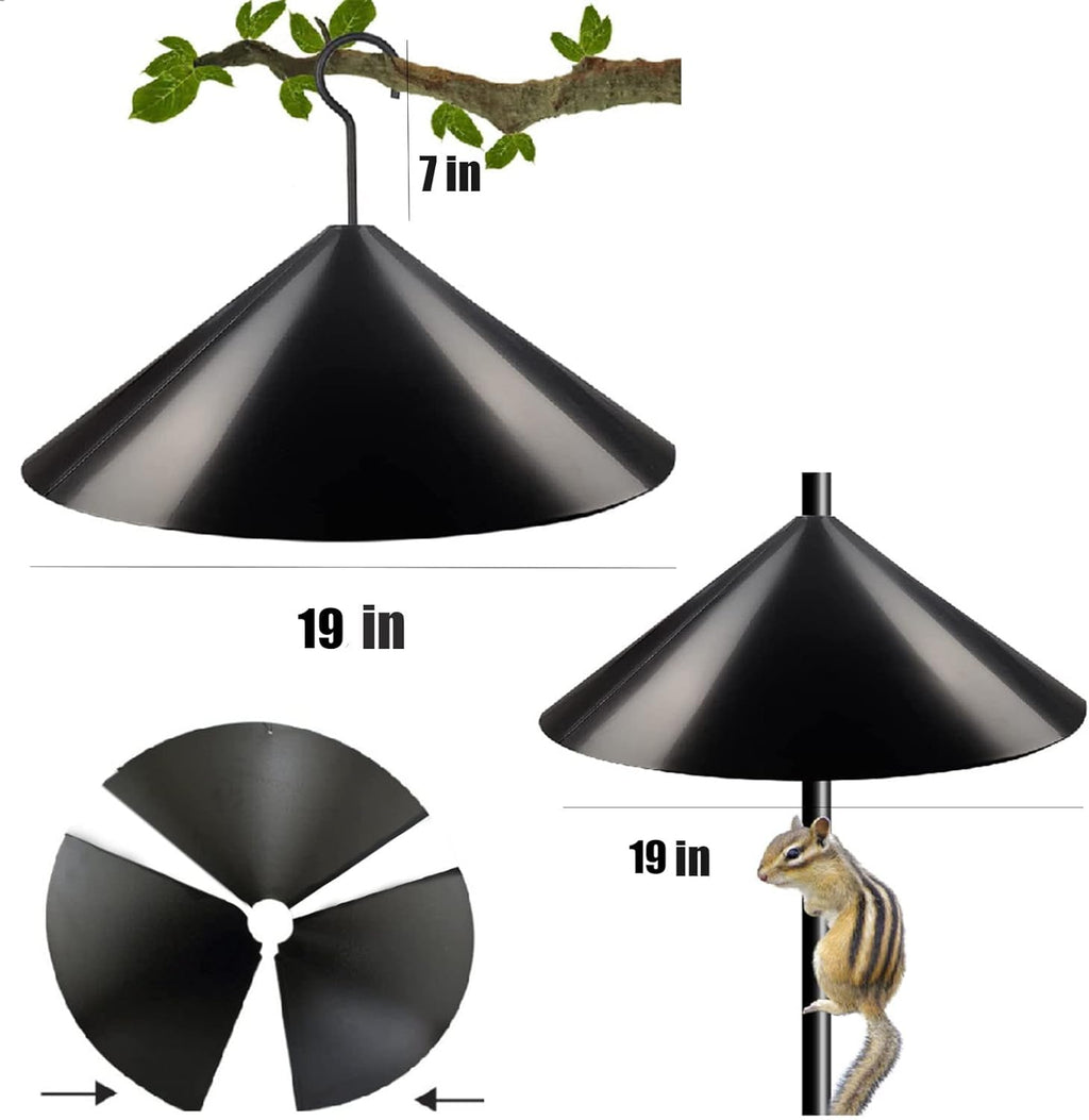 Squirrel Proof Baffle for Bird Feeder Pole with Rain Guard W395512