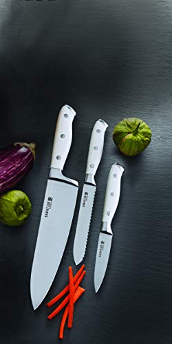 15-Piece Forged Knife Block Set with Built-in Sharpener, High-Carbon Stainless Steel P342
