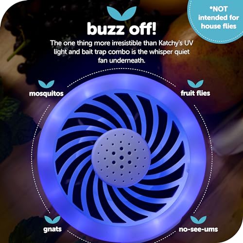 Indoor Insect Trap with UV Light Fan Powered for Fruit Flies, Gnats, Moths E659