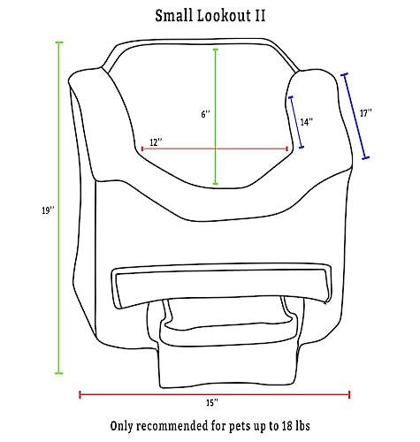 Dog Car Seat with Storage Tray for Small Dogs 0-15 lbs, Removable Washable Cover P250