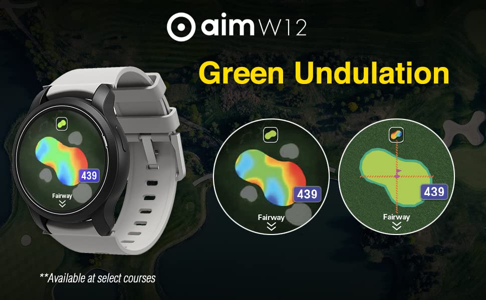 Golf GPS Watch with Full Color Touchscreen and Preloaded Courses H664