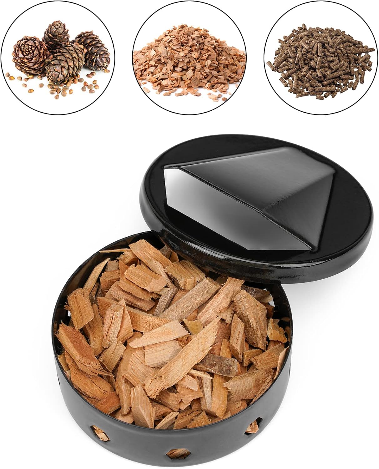 Smoker Box with Lid for Charcoal and Gas Grill, 2 Pack M644150