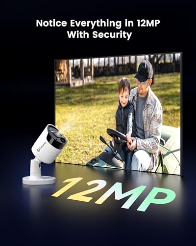 4K Security Camera System, 8 Channel DVR with 2TB, Indoor/Outdoor Wired Bullet Cameras N5933