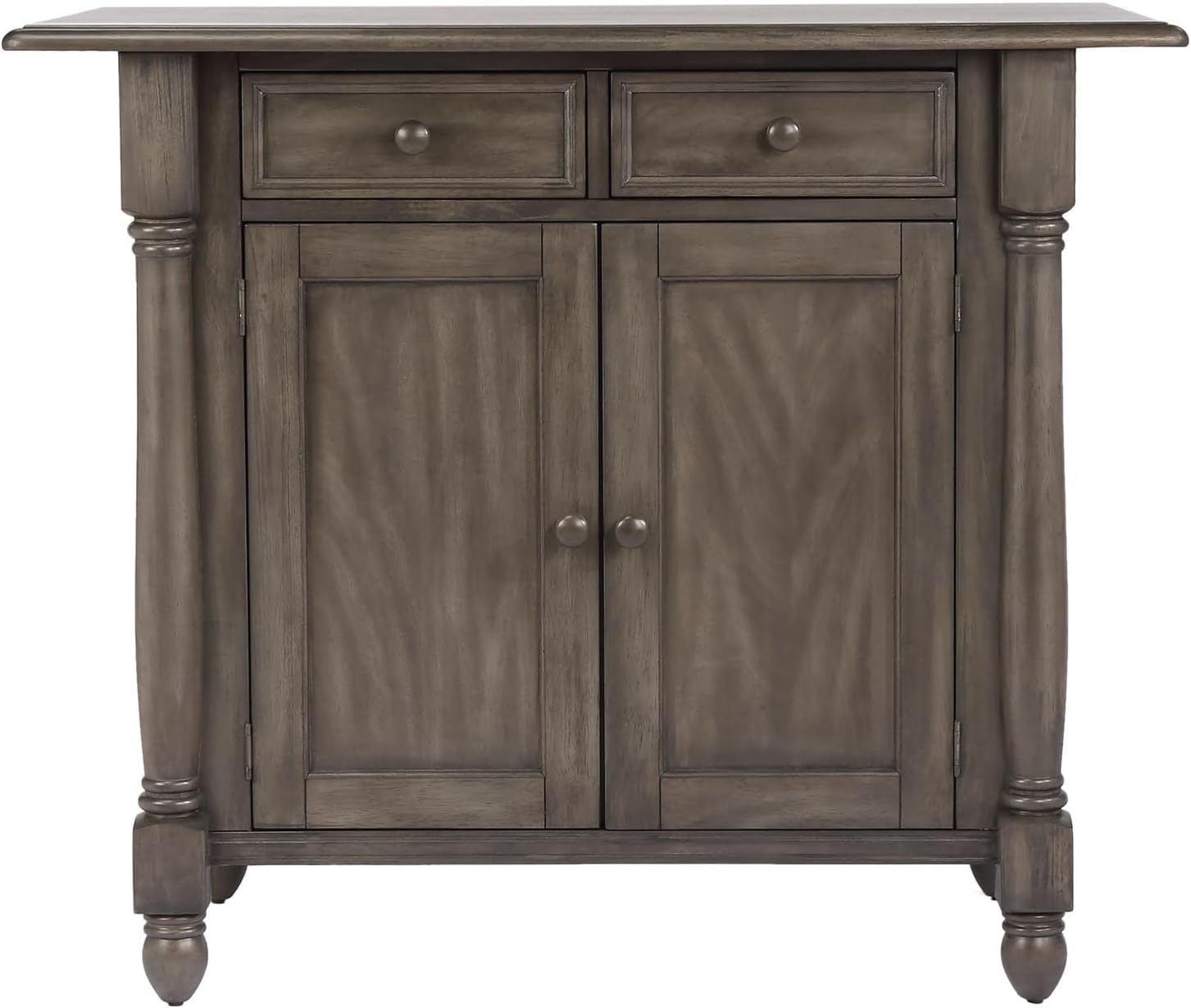 Expandable Drop Leaf Kitchen Island with 2 Stools and Storage K1341