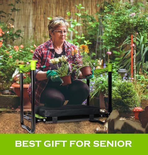 Garden Kneeler and Seat with Tool Bag, Protective Gardening Stool J211