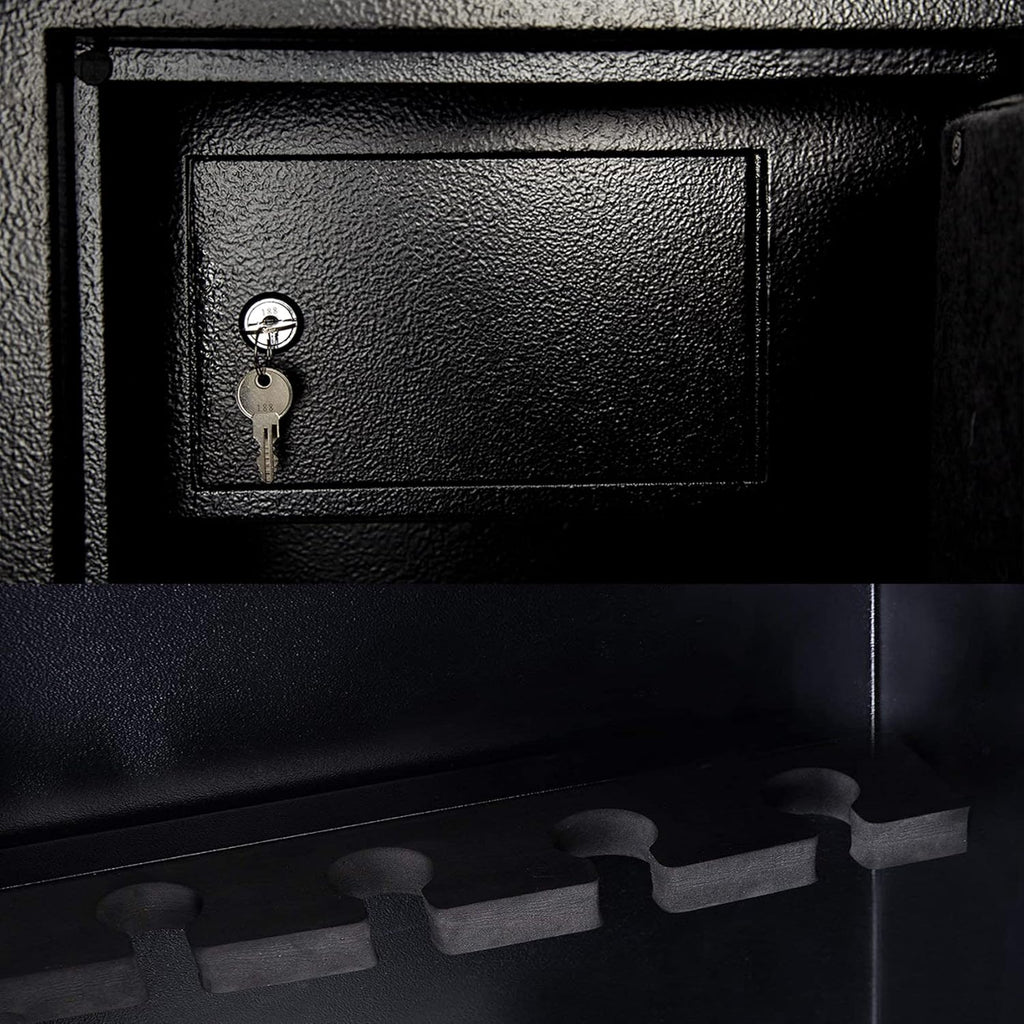 Large Rifle Safe for Home Rifles and Pistols, Quick Access 5-6 Gun Cabinet C476988