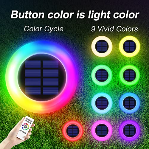 Solar Lights Outdoor, Color Changing with Remote, Pathway Lights for Garden Yard (6 Pack) A105329