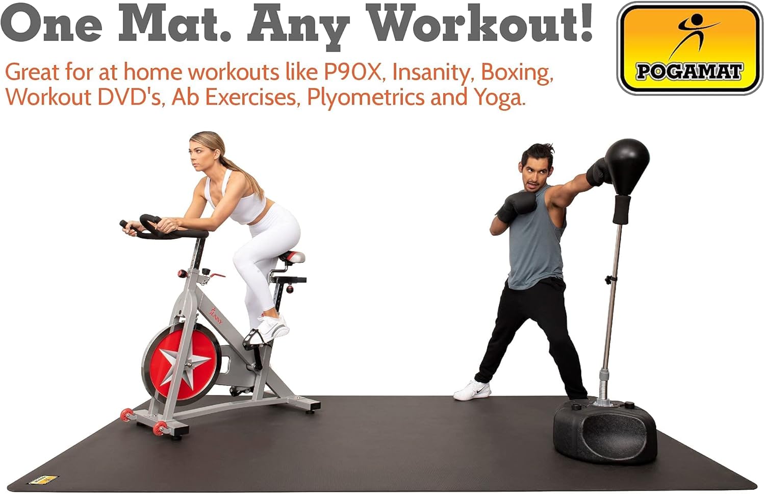 Large Exercise Mat 8ft x 4ft for Home Gym Flooring K598720