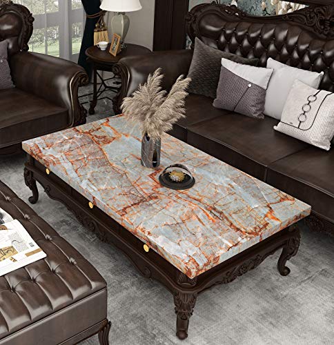 Teal Marble Peel and Stick Wallpaper for Countertops Z74998