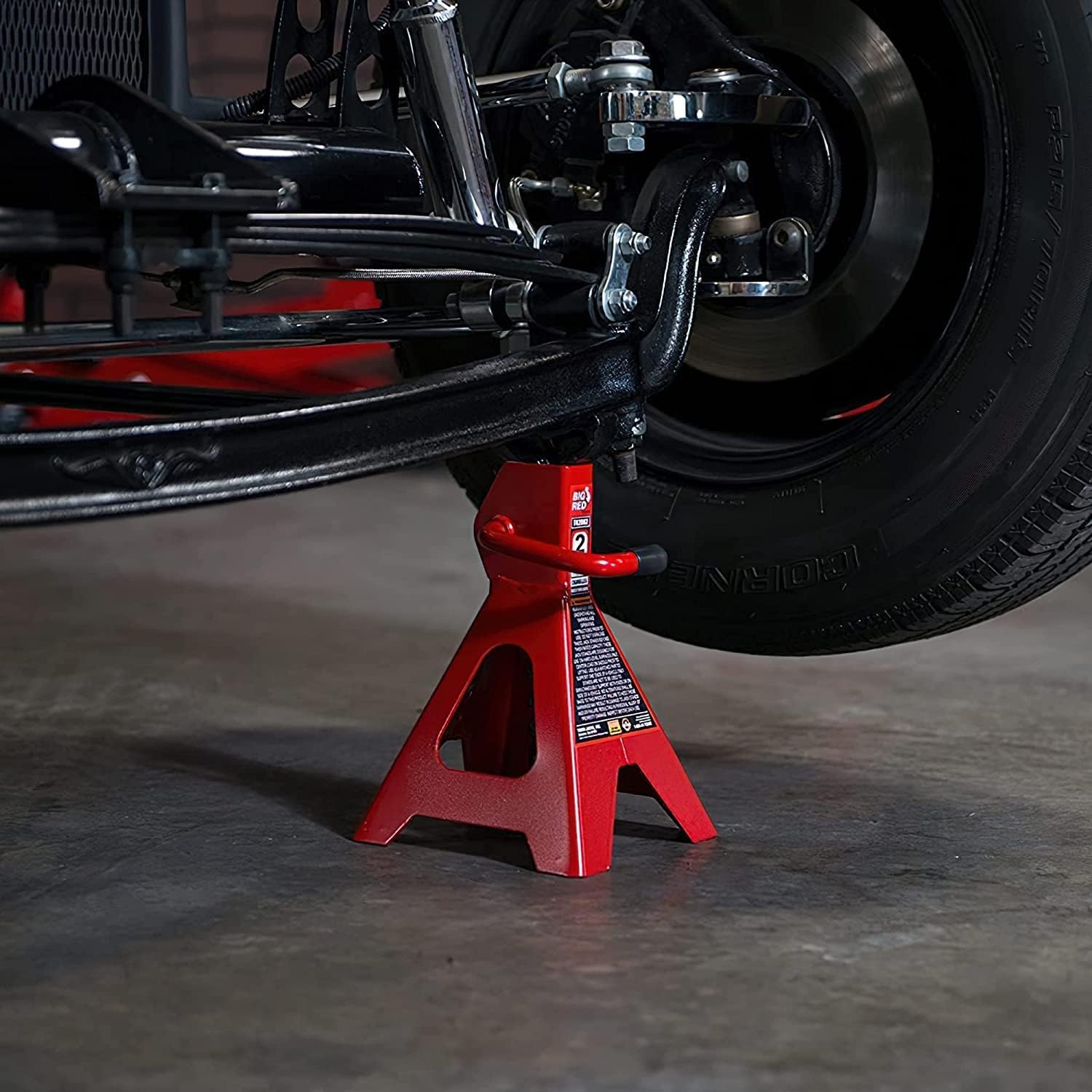 Steel Car Jack Stands (1 Pair): 2 Ton (4,000 lb.) Capacity W99150