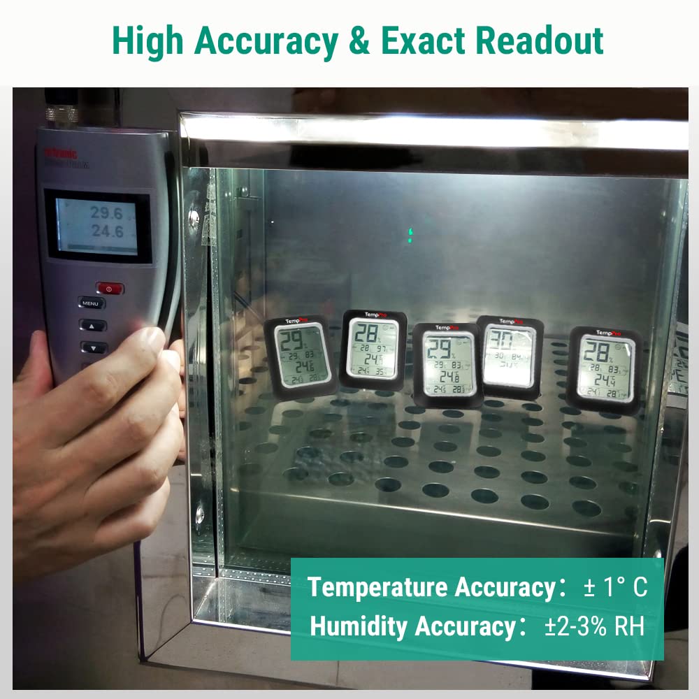 Hygrometer Indoor Thermometer Humidity Sensor, 2 Pack, Black G834