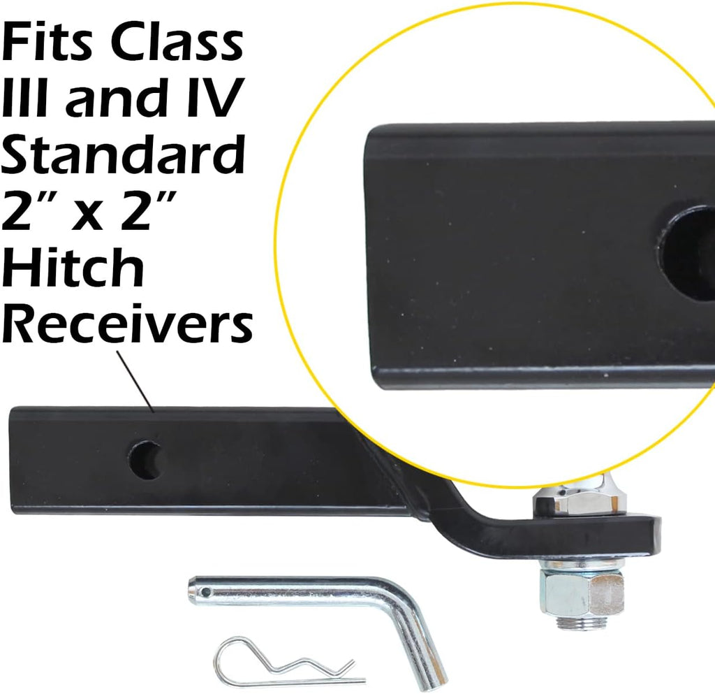 Trailer Hitch Mount with 2 inch Ball and Pin, Fits 2 inch Receiver, 7,500 lbs Capacity O3797