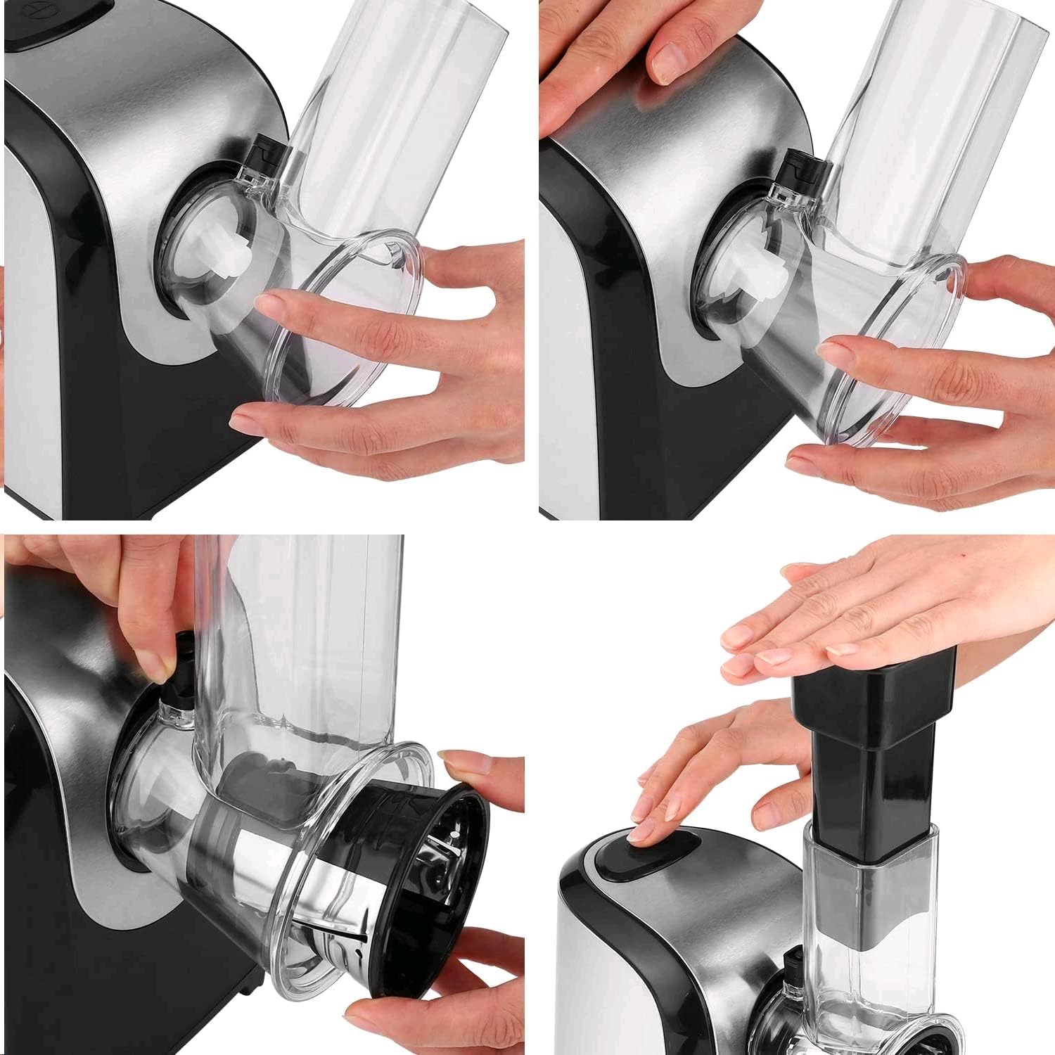 Electric Cheese Grater, 5 in 1 Vegetable Slicer and Spiralizer, 150W F148819