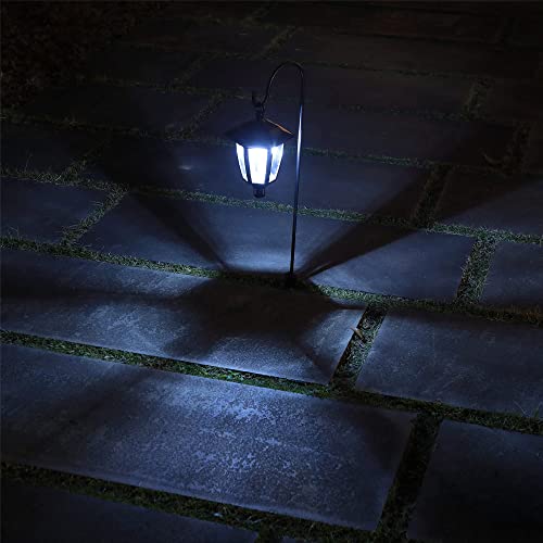 Solar Hanging Lanterns with Shepherd Hooks, Warm White LED, 2 Pack T476037