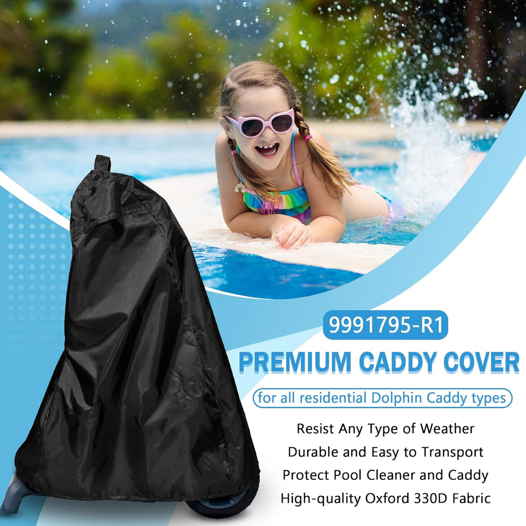 Swimming Pool Cleaner Caddy Cover, Oxford 330D Fabric, Waterproof, All-Season Protection I273745