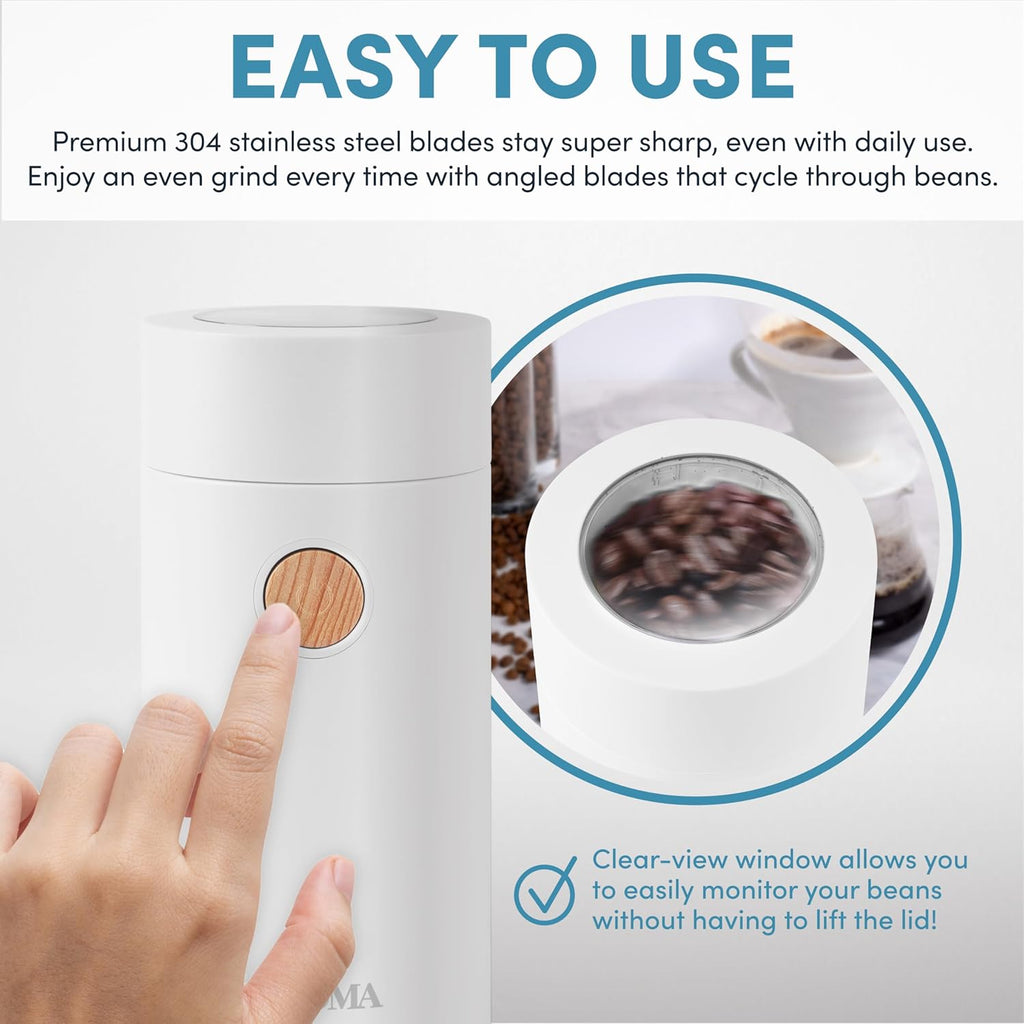 Mini Electric Coffee and Herb Grinder with Stainless Steel Blades K78406