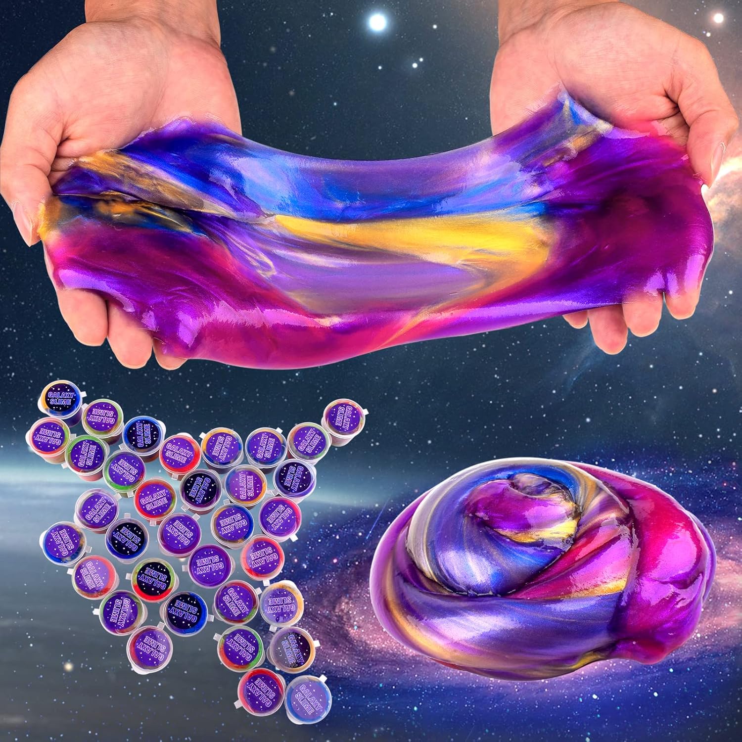 Slime Kit 40 Pack, Soft Stretchy Non-Sticky Putty for Kids Party Favors M388