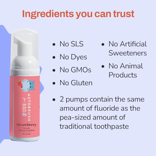 Foaming Toothpaste for Adults, Mint, Whitening & Deep Cleaning M583644
