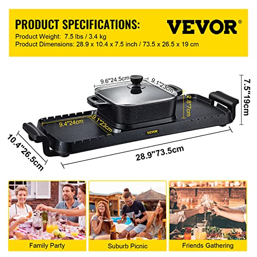 Electric Grill Hot Pot 2 in 1, Non-Stick Indoor Korean BBQ Y426336