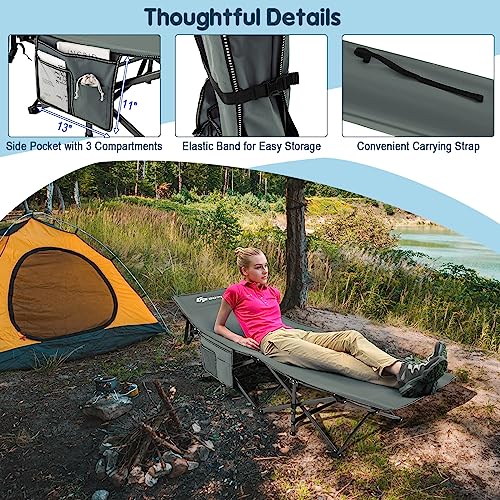 Folding Camping Cot for Adults with Carry Bag, Heavy Duty Portable Bed D917292