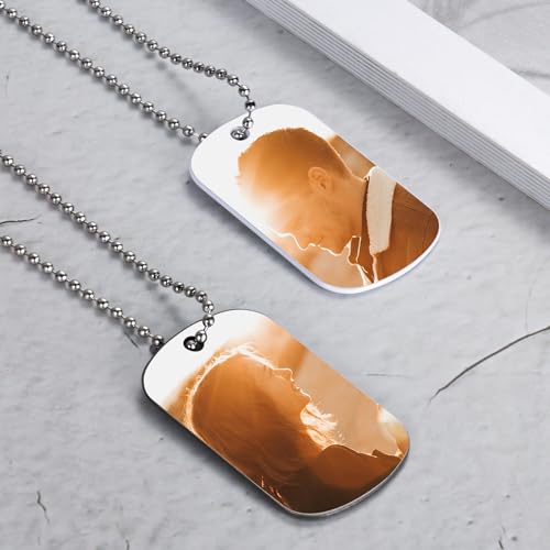 Personalized Fingerprint Dog Tag Pendant Necklace X5046