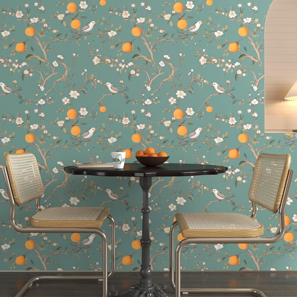 Botanical Peel and Stick Wallpaper, Waterproof Removable, 17.5" x 118" F276058