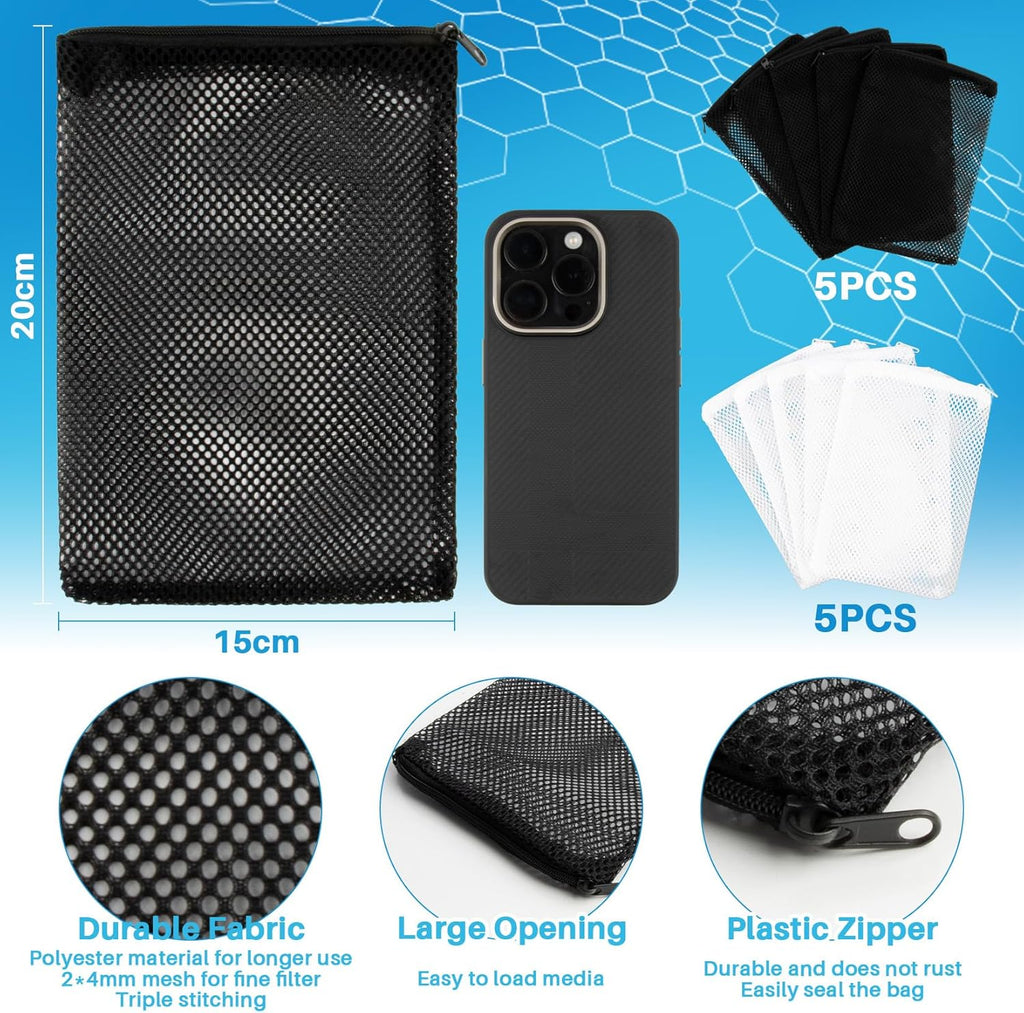 Aquarium Filter Media Bags with Zipper for Fish Tank Pond Q486924