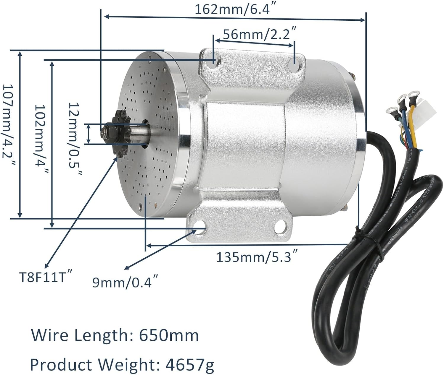 Electric DC Motor 3000W 72V Brushless Kit for Scooter Go Kart E-Bike Z357256