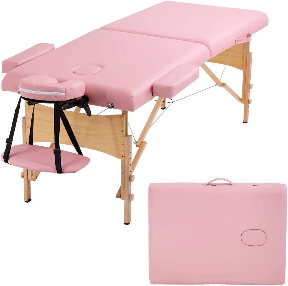 Portable Folding Massage Table 84" with Carry Case, Height Adjustable Salon Bed C324