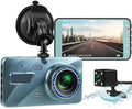 Dash Cam Front and Rear, 720P HD Dual Dash Cam Viedo Recorder with Night Vision,Car Camera with 4 inch LCD Display, WDR G-Sensor Parking Monitor Loop Recording Motion Detection
