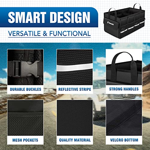 Car Trunk Organizer with Lid, Collapsible Storage for SUV, Truck, Sedan T2149