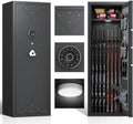 KAER [ 2024 New ] 10-12 Gun Safe, Large Gun Safe for Home Rifle and Pistol, Gun Cabinet, Rifle Safe, Quick Access Gun Safe for Rifles and shotguns, Rifle Gun Safe with Removable Shelf and Gun Rack