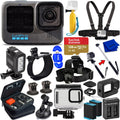 GoPro HERO10 Hero 10 Camcorder Black - Ultimate Bundle Includes: Sandisk Ultra 128GB microSD, 2X Extra Batteries, Charger, Underwater Housing, LED Light Kit, Carry Case and More