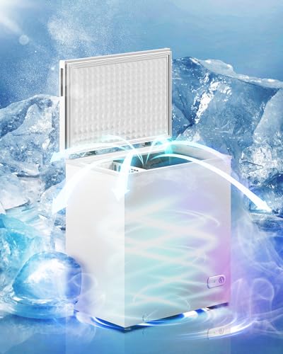 7.0 Cu Ft Chest Freezer with Removable Baskets, Adjustable Temperature O1257