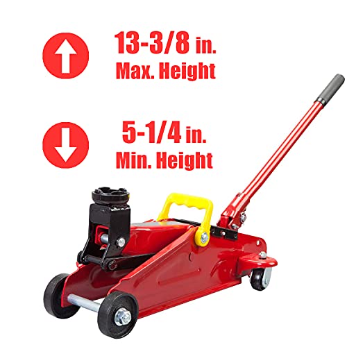 Hydraulic Trolley Floor Jack with 2 Jack Stands, 2 Ton Capacity X703847