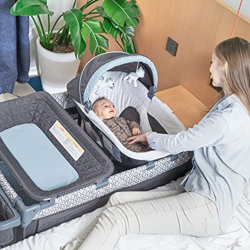Foldable Baby Crib with Bassinet, Changing Table, and Playpen R875