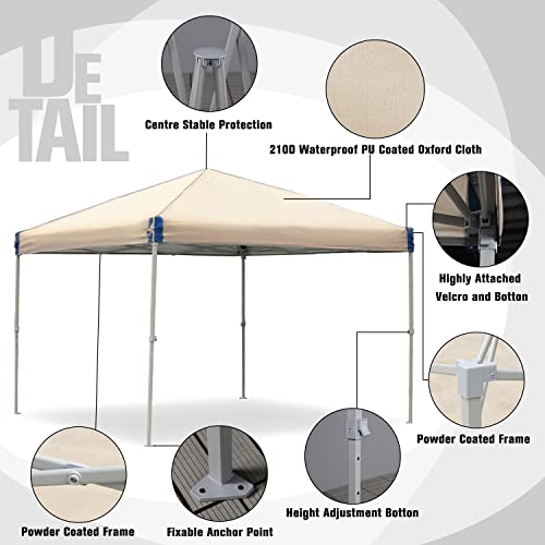 Pop-Up Canopy Tent with Roller Bag and Curtain B52422
