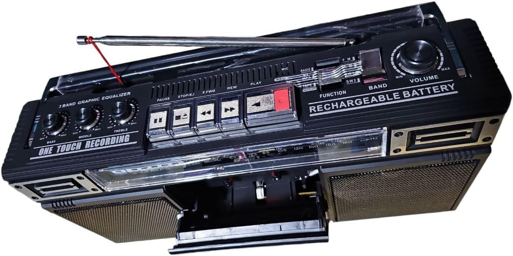Rechargeable AM/FM/SW Radio Boombox with Bluetooth and USB Recording M980