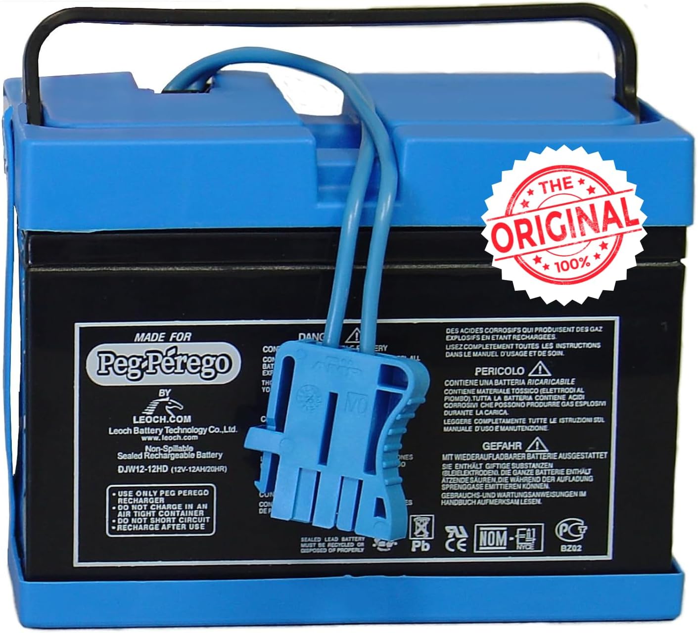 Peg Perego Official 12 Volt Replacement Battery for Ride on Toys. All Season Performance. Works with John Deere, Polaris, and Case IH licensed Ride on Toys