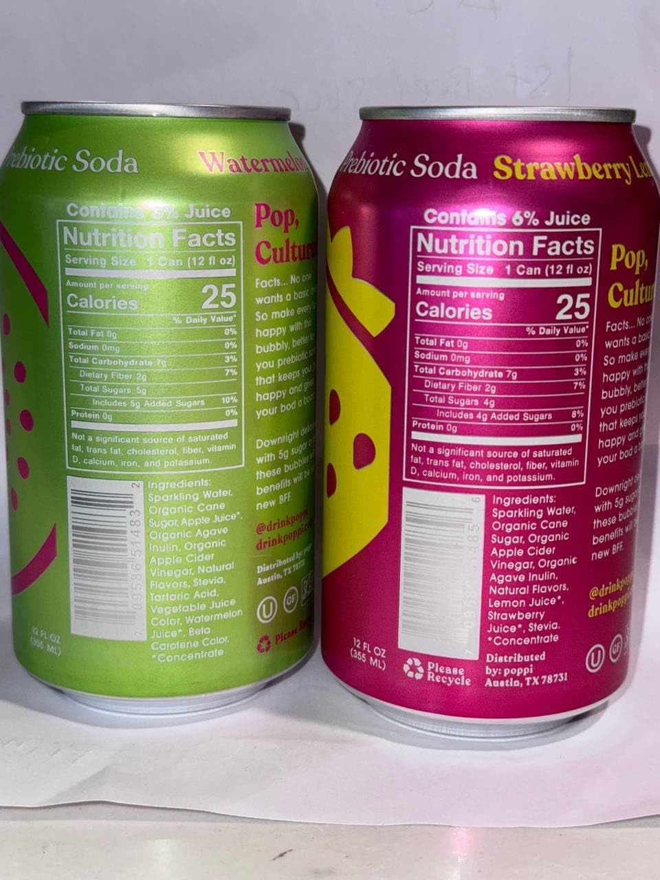Prebiotic Soda Variety Pack, 12 fl oz, 12-Pack, Low Calorie & Low Sugar Y4620