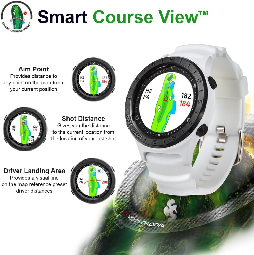Lightweight Hybrid Golf GPS Watch with Color Touchscreen E35273