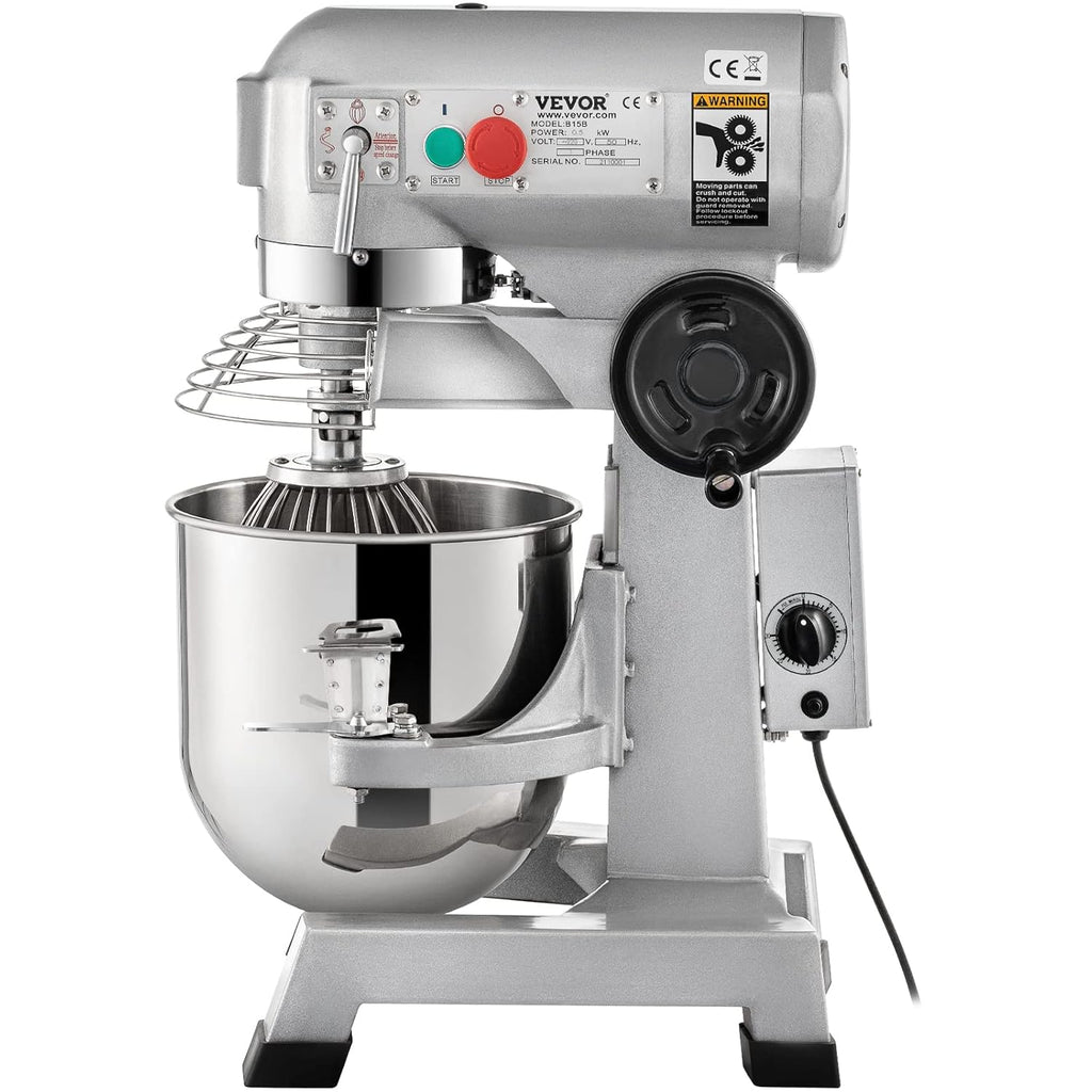 Commercial Food Mixer 10Qt Stainless Steel Bowl, 450W Stand Mixer with 3 Speeds F9570